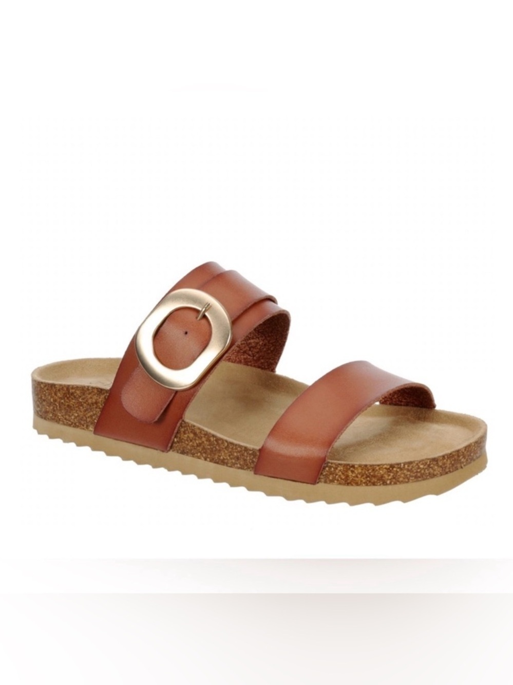 Bjorndal Elena Women's Footbed Sandal Slip On Shoes Faux Leather Buckle Size 6